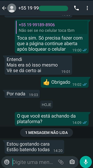 Print de depoimento 5