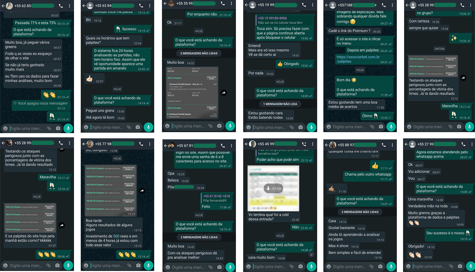 Depoimentos da Plataforma E-soccer Bet